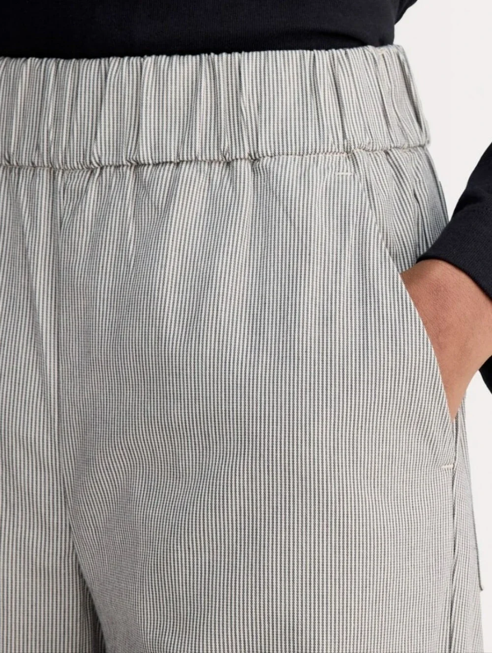 Everlane The Easy Pant Canvas Tan/Navy Organic Cotton - Picture 3 of 15